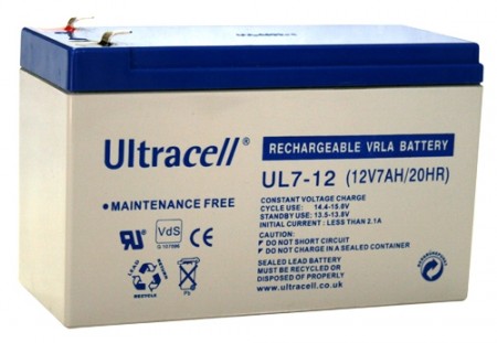 Ultracell ( UL7.2-12 ) Battery 12V  7.2Ah, UPS