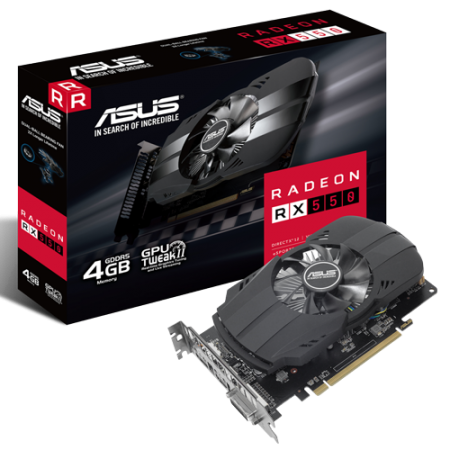 ASUS AMD Radeon RX 550 4GB 128bit PH-RX550-4G-M7