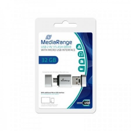 MEDIARANGE GERMANY USB FLASH MEMORIJE 32GB/2.0/SA MICRO (OTG) ADAPT. MR932 (UFMR932)