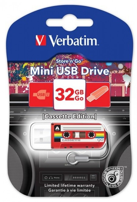 VERBATIM USB FLASH MEMORIJE 32GB MINI DRIVE CASETTE EDITION 2.0 (UFV49392)