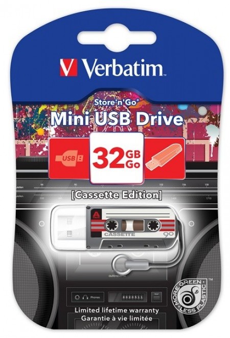 VERBATIM USB FLASH MEMORIJE 32GB MINI DRIVE CASETTE EDITION 2.0 (UFV49391)