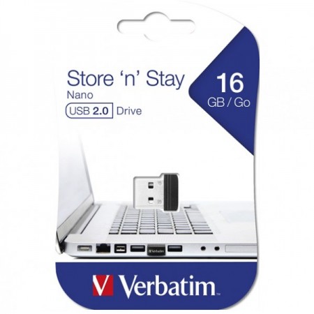 VERBATIM USB FLASH MEMORIJE 16GB MINI 2.0 STORE&STAY (UFV97464)