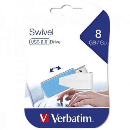 VERBATIM USB FLASH MEMORIJE 8GB/2.0/BLUE SWIVEL (UFV49812)