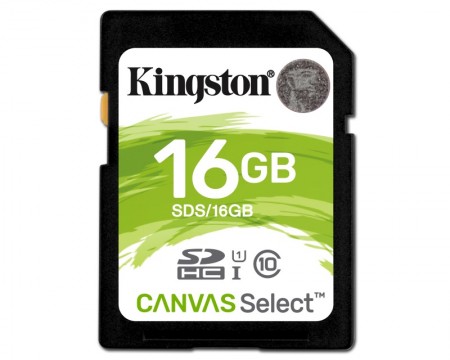 KINGSTON SDHC 16GB 80R Class 10 UHS-I SDS16GB