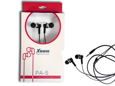 Xwave (PA-5 black) Slušalice za mobilni sa mikrofonom stereo 3.5mm jacksilikonske kapice