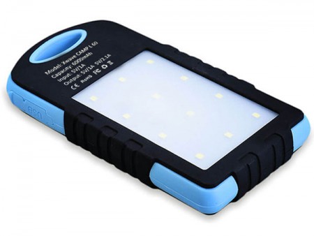 Xwave (Camp L 60 blue) Dodatna baterija 6000mAh1A + 2.1A dual USB solarni punjac