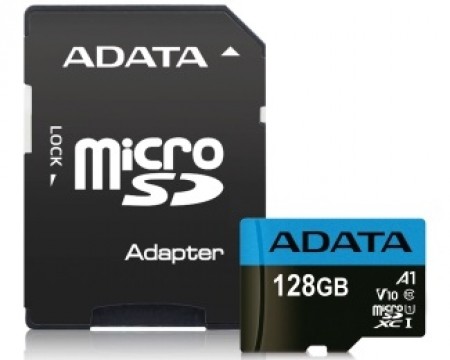 A-DATA UHS-I MicroSDXC 128GB class 10 + adapter AUSDX128GUICL10A1-RA1