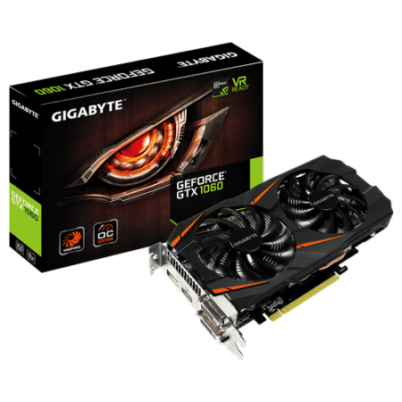 Gigabyte nVidia GeForce GTX 1060 3GB DDR5 192bit (GV-N1060WF2OC-3GD)