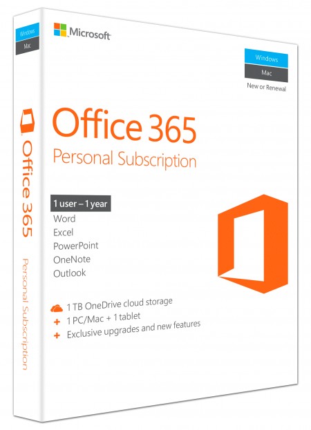 Office 365 Personal EN Sub 1YR CentralEastern Euro Only Medialess P2