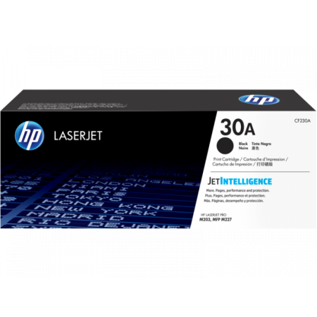 HP 30A Black Original LaserJet Toner Cartridge (M203, M227) CF230A