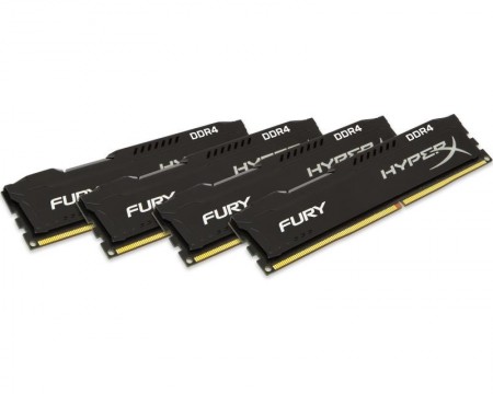KINGSTON DIMM DDR4 64GB (4x16GB kit) 2400MHz HX424C15FBK4/64 HyperX Fury Black 