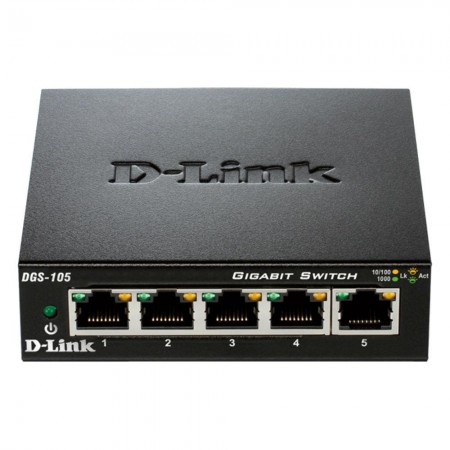 D-Link DlinkGO 5-Port Gigabit 10/100/1000Mbps Desktop Switch GO-SW-5G