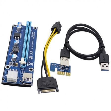 PCI-E-RISER VER006C 1x - 16x USB 