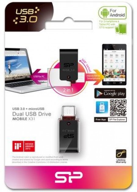 SiliconPower (SP032GBUF3X31V1K) 32GB USB 3.0 