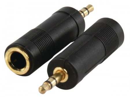 AC-005GOLD 3.5mm stereo plug to 6.35mm stereo socket