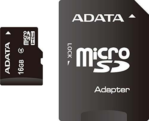 AData MICRO SD 16GB + SD adapter AUSDH16GCL4-RA1