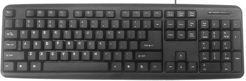 GEMBIRD KB-U-103 Standard keyboard, US layout, black, COLOR BOX, USB