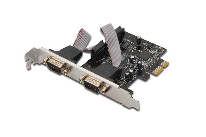 Digitus DS-30000-1 PCIe Card, 2x Serial port (RS232), StandardLow Profile Bracket