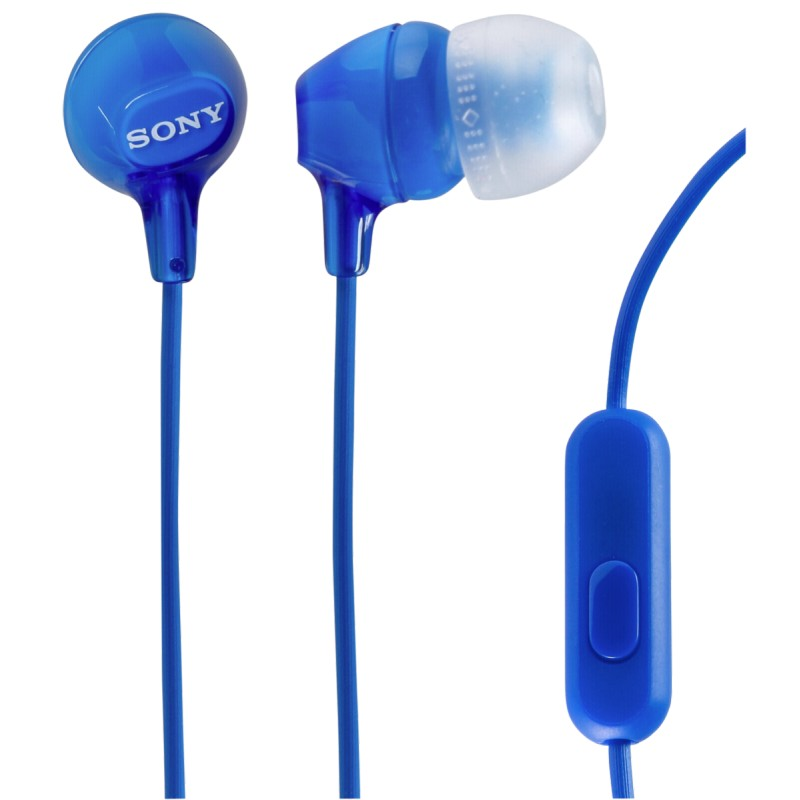 SONY slušalice MDR-EX15APLI blue sa mikrofonom