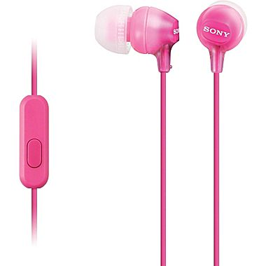SONY slušalice MDR-EX15APPI pink sa mikrofonom