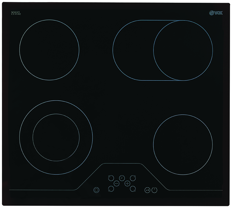 VOX EBC 411DB keramicka ploca,6 gr zone,digitalne komande,crna boja,1x145mm,1x145210mm,1x180mm I 