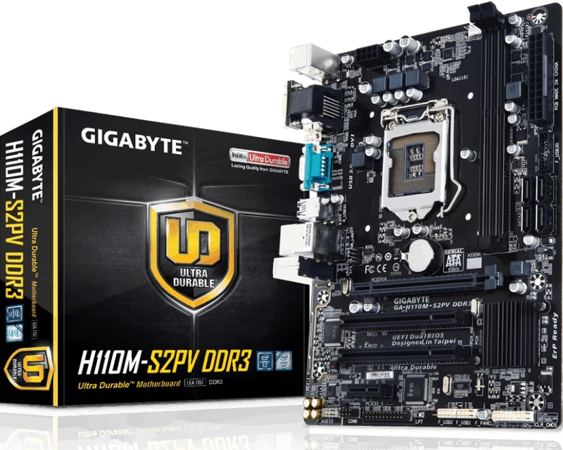 1151 GIGABYTE GA-H110M-S2PV DDR3