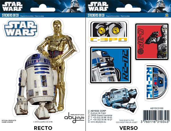 STAR WARS - Stickers - 16x11cm - R2-D2C3PO X5