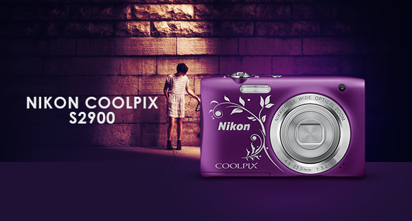 NIKON COOLPIX S2900 Ljubičasti lineart + 8GB kartica