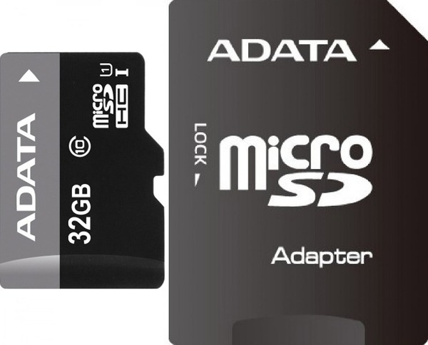 AData MICRO SD 32GB + SD adapter AUSDH32GUICL10-RA1