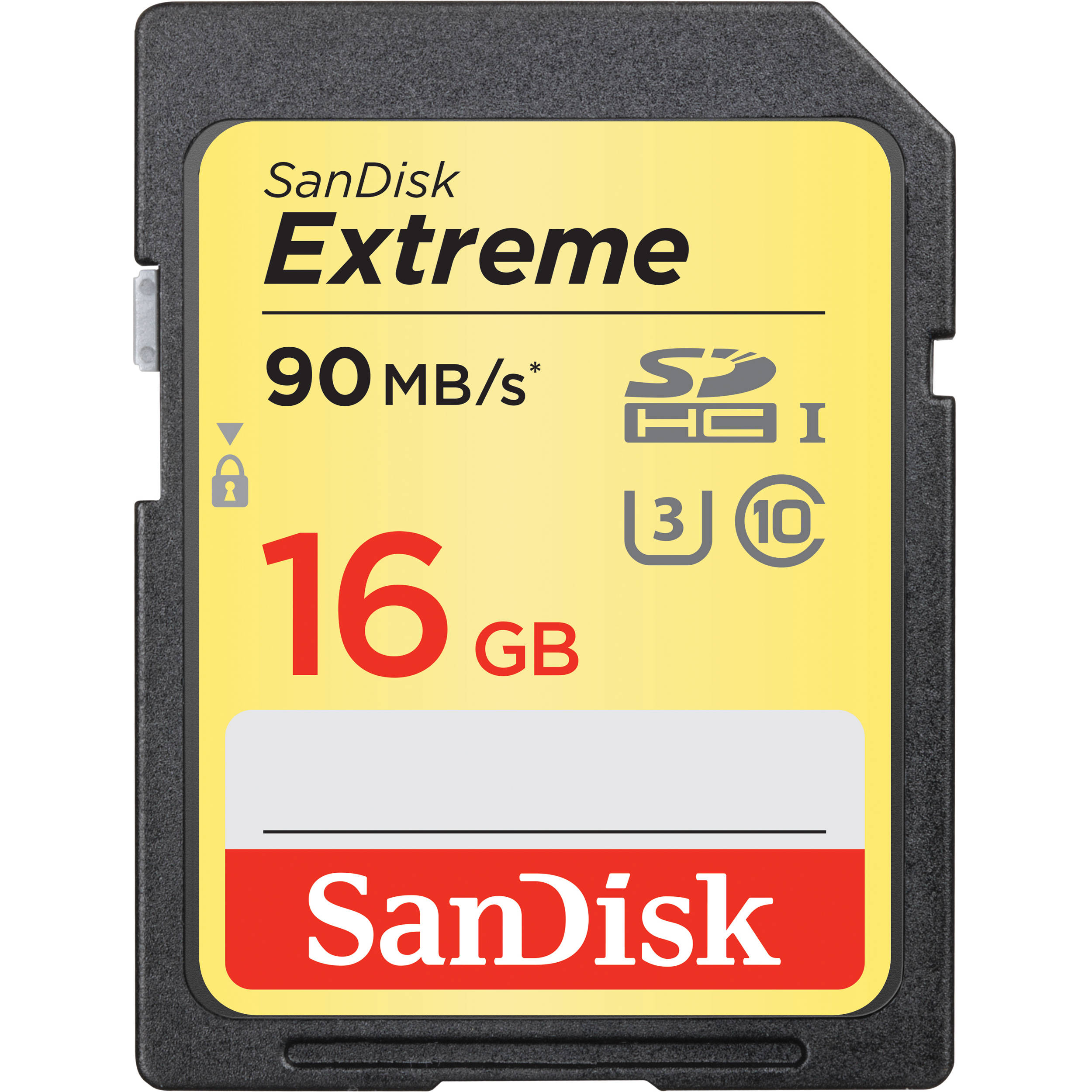 SanDisk SDHC 16GB Extreme 90MBs Class 10 UHS-I U3
