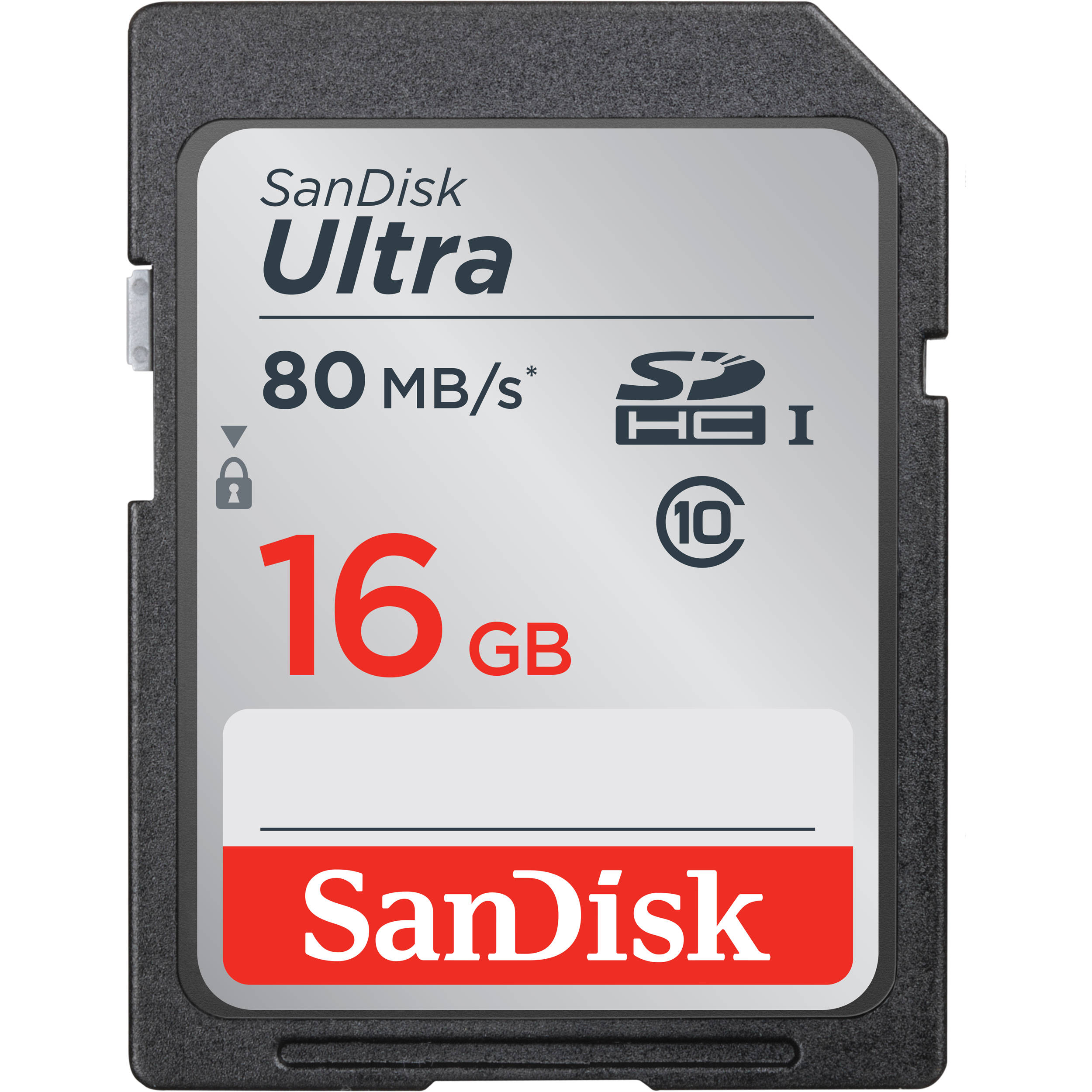 SanDisk SDHC 16GB Ultra 80MBs Class 10 UHS-I