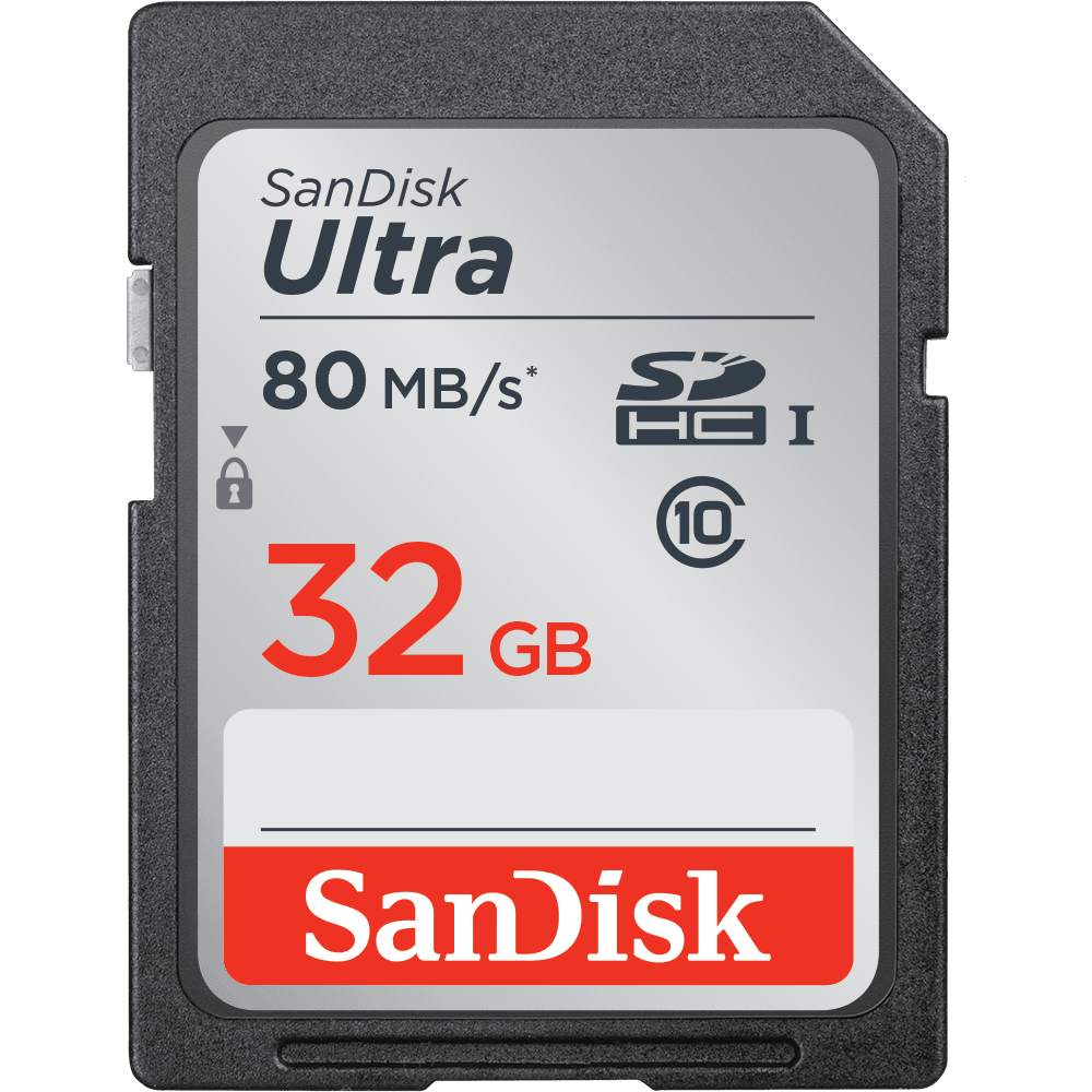 SanDisk SDHC 32GB Ultra 80MBs Class 10 UHS-I