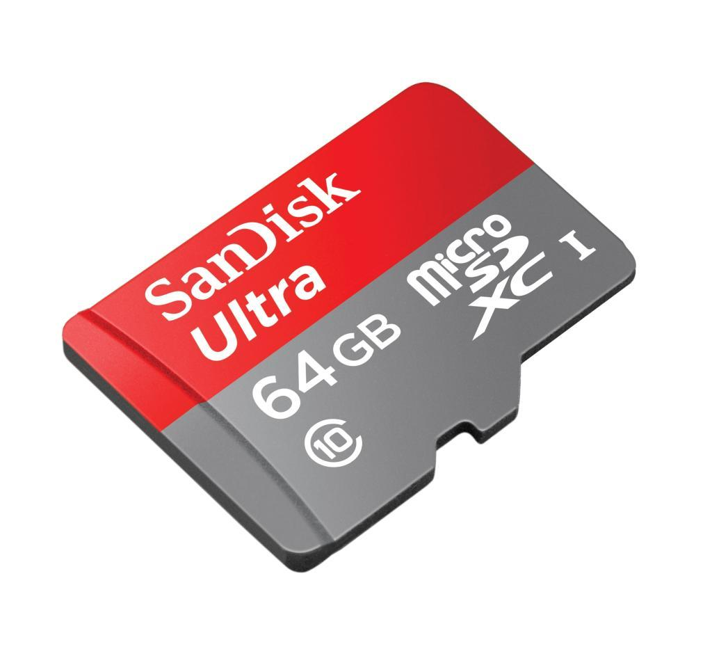 SanDisk SDHC 64GB Micro 48MBs Ultra 123roid  Class 10 UHS-I