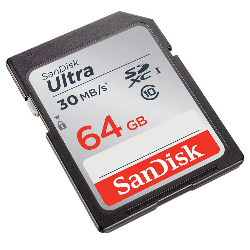 SanDisk SDHC 64GB Ultra 80MBs Class 10 UHS-I