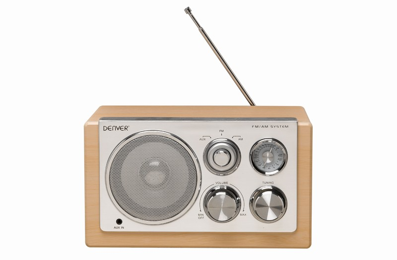 DENVER TR-61 LIGHT WOOD AM/FM Radio