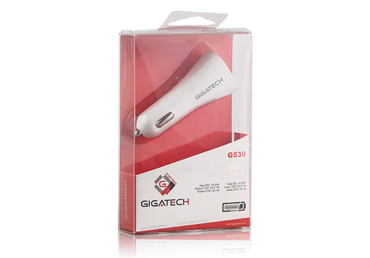 GIGATECH G530 AUTO PUNJAC USBx2 3.1A BEZ KABLA