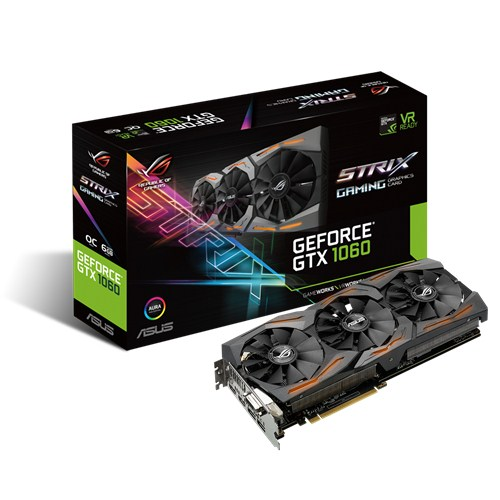 Asus NVIDIA GeForce GTX1060 6GB GDDR5 192-bit (STRIX-GTX1060-O6G-GAMING)