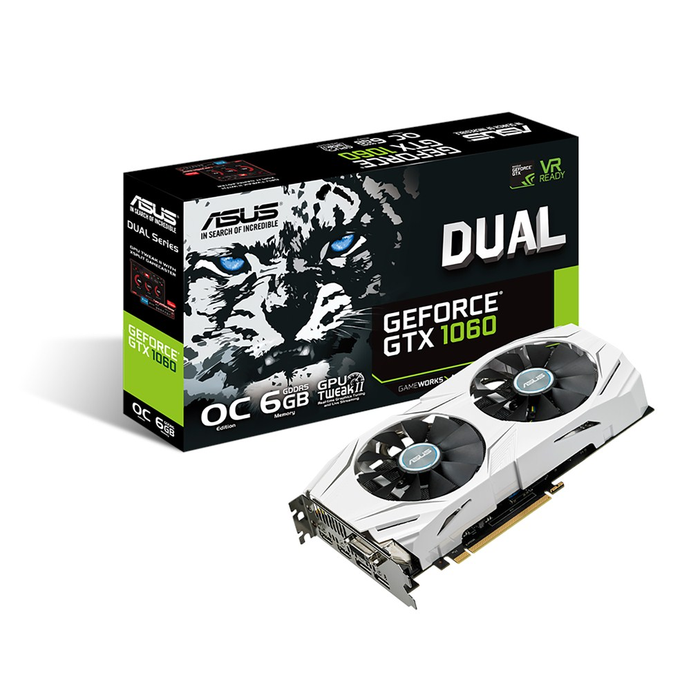 Asus nVidia GeForce GTX 1060 6GB GDDR5 192-bit (DUAL-GTX1060-O6G)