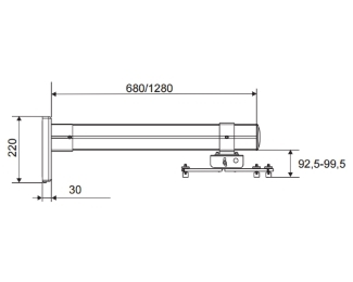 VEGA WMC 70 zidni nosač za Ultra Short Trough projektor 