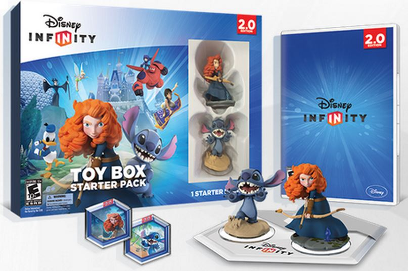 WiiU Infinity 2.0 Disney Originals Toybox Pack (Merida + Stitch + Game + Toybox Discs)