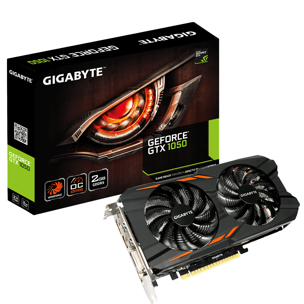 GIGABYTE nVidia GeForce GTX 1050 2GB 128bit GV-N1050WF2OC-2GD rev.1.0 