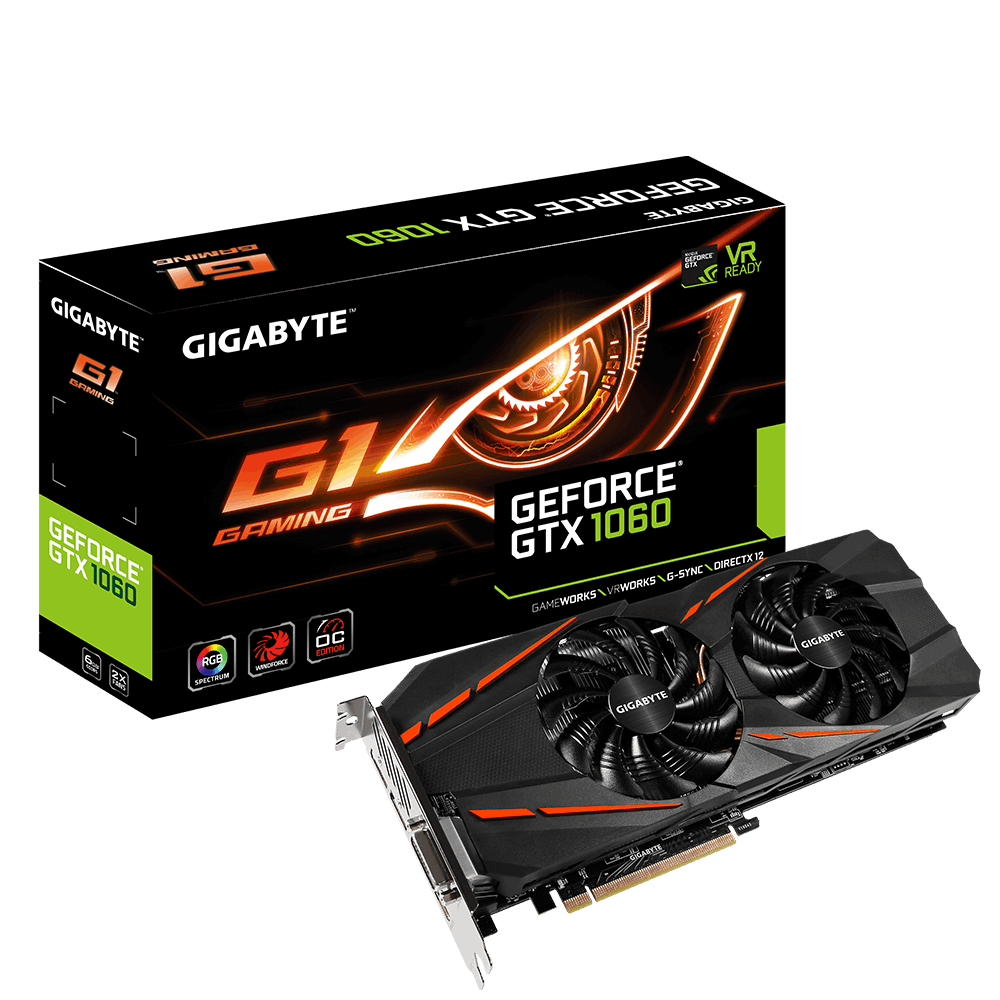 Gigabyte nVidia GTX 1060 6GB DDR5 192bit GV-N1060G1 GAMING-6GD 2.0